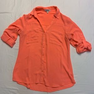 Express original Portofino button up shirt Pink/orange